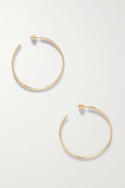 2" Thread Gold-plated Hoop Earrings