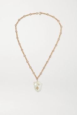 Charlie N°2 9-karat Gold, Pearl And Diamond Necklace