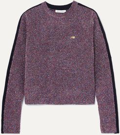 Teeny Bopper Metallic Knitted Sweater - Purple