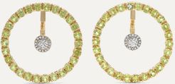 14-karat Gold, Peridot And Diamond Earrings