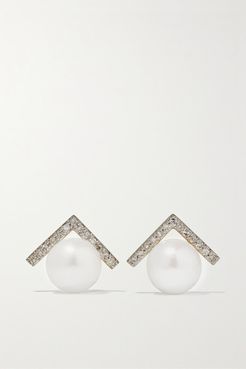 14-karat Gold, Diamond And Pearl Earrings