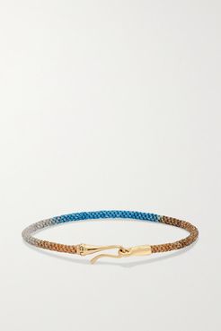 Life 18-karat Gold And Rope Bracelet