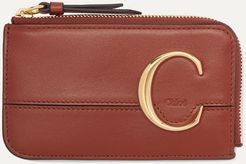 C Leather Cardholder - Brown