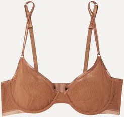 Soiré Confidence Mesh Underwired Soft-cup Bra - Tan