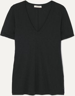 The Vee Slub Pima Cotton-jersey T-shirt - Black