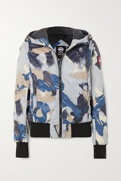 Dore Hooded Camouflage-print Shell Down Jacket - Navy