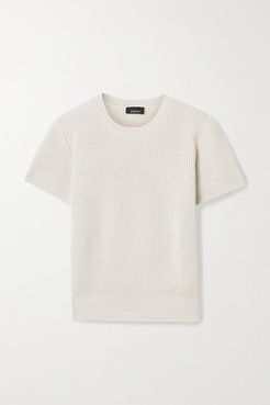 Ribbed Cashmere And Silk-blend Sweater - Cream