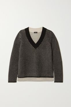 Cashmere And Cotton-blend Sweater - Black