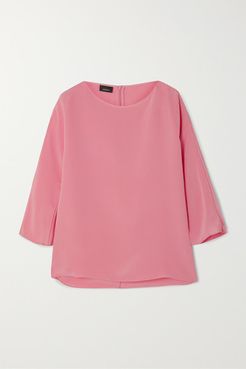 Silk Crepe De Chine Top - Pink