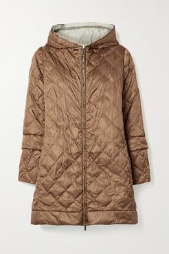 The Cube Enovel Hooded Quilted Shell Down Jacket - Light brown