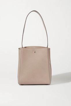 Brera Textured-leather Shoulder Bag - Neutral