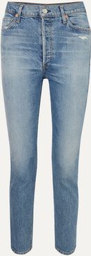 Olivia High-rise Slim-leg Jeans - Light denim