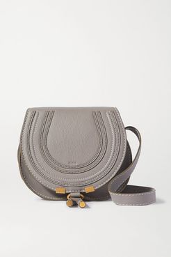 Marcie Mini Textured-leather Shoulder Bag - Gray