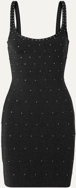 Swarovski Crystal-embellished Metallic Bandage Mini Dress - Black