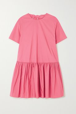 Cotton-blend Poplin Mini Dress - Pink