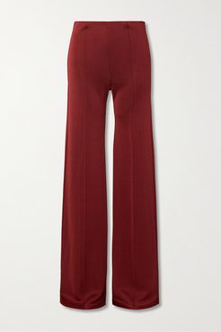 Ponte Wide-leg Pants - Red
