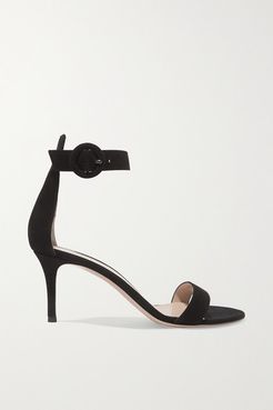 Portofino 70 Suede Sandals - Black