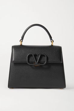 Garavani Vsling Small Textured-leather Shoulder Bag - Black