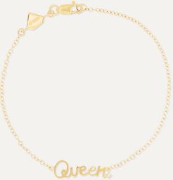 Queen 14-karat Gold Diamond Bracelet