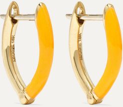 Cristina Small 18-karat Gold And Enamel Earrings