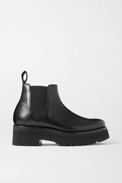 Naomi Leather Platform Chelsea Boots - Black