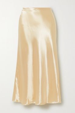 Medela Satin Midi Skirt - Ivory