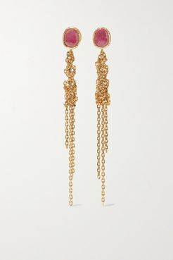 Waterfall 18-karat Gold Sapphire Earrings