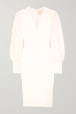 Essi Tulle-trimmed Crepe Midi Dress - Ivory