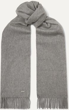 Sciarpa Fringed Cashmere Scarf - Gray