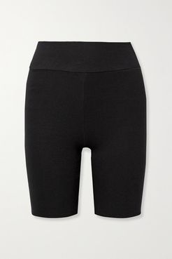 Mackay Ribbed Stretch-jersey Shorts - Black