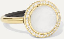 Lollipop Carnevale 18-karat Gold, Mother-of-pearl, Diamond And Ceramic Ring