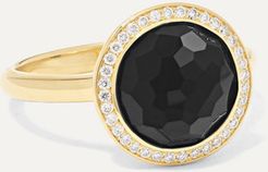 Lollipop 18-karat Gold, Onyx And Diamond Ring