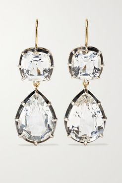 Collection Silver-topped 18-karat Gold Topaz Earrings