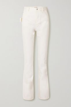 High-rise Straight-leg Jeans - Cream