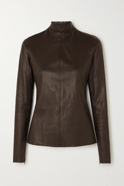 Leather Top - Brown