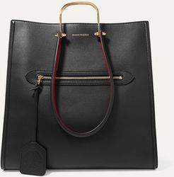 The Story Two-tone Leather Tote - Black