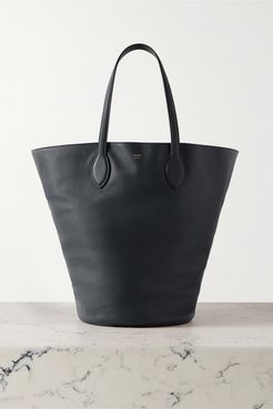 Circle Medium Leather Tote - Midnight blue