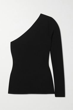 One-sleeve Knitted Sweater - Black