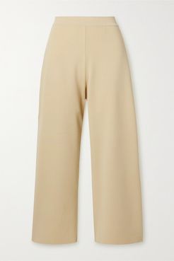 Net Sustain Stretch-knit Culottes - Pastel yellow