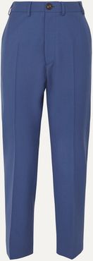 Long George Wool Slim-fit Pants - Blue