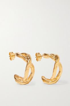 The Orbit Of The Writer Gold-plated Hoop Earrings