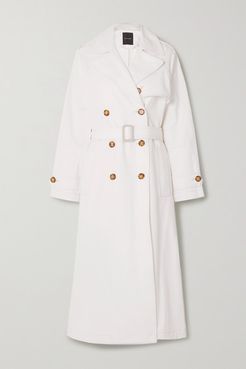 Net Sustain The Classic Organic Denim Trench Coat - White