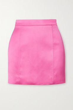 Tuscany Satin Mini Skirt - Fuchsia