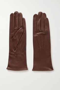 Grace Leather Gloves - Brown