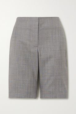 Herringbone Wool Shorts - Gray