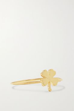 Mini Clover 18-karat Gold Ring