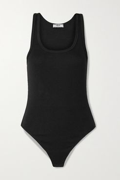 Ribbed Stretch-jersey Bodysuit - Black