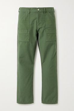 Leah Cotton-twill Straight-leg Cargo Pants - Army green