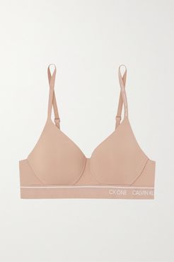 Ck One Stretch-jersey Soft-cup Bra - Beige