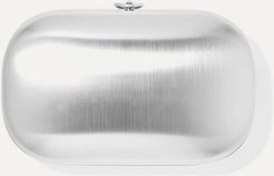 Elina Plus Brushed-chrome Clutch - Silver
